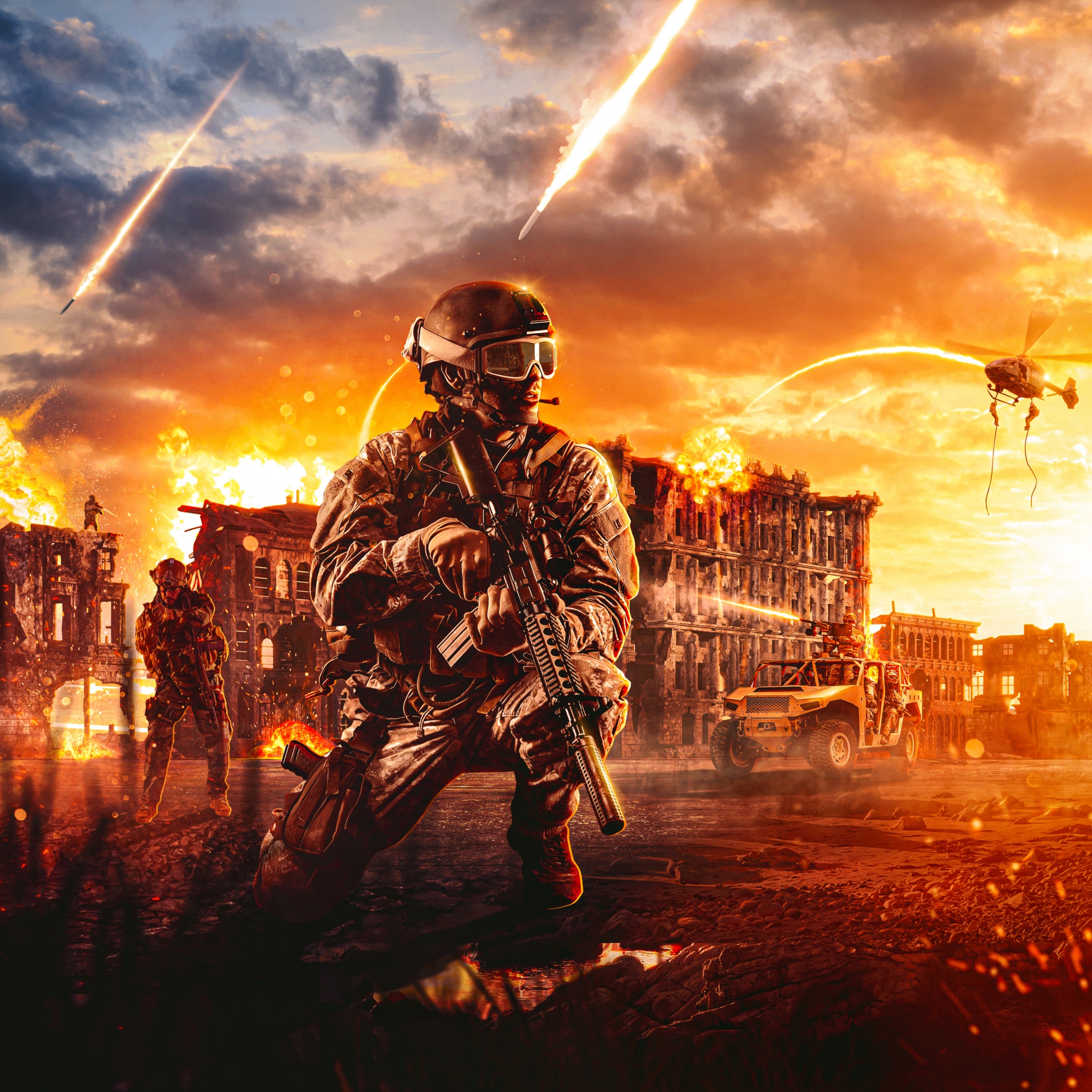 Call of Duty: Warzone 4K Wallpaper, Soldier, PlayStation 4